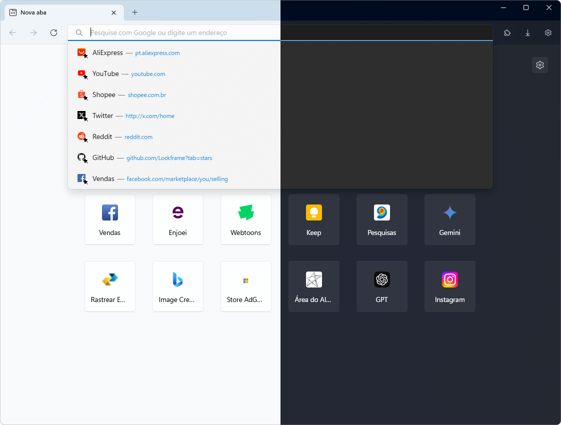 Firefox WinUI screenshot 1