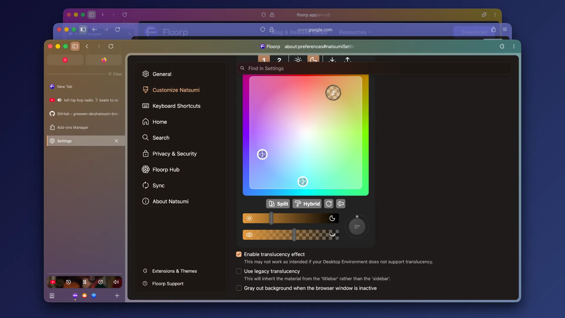 Natsumi Browser screenshot 1